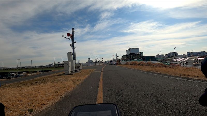 荒サイ右岸土手上攻略江北橋